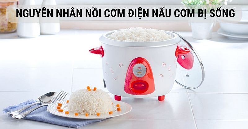 Ảnh minh họa về nguyên nhân nồi cơm điện nấu cơm bị sống